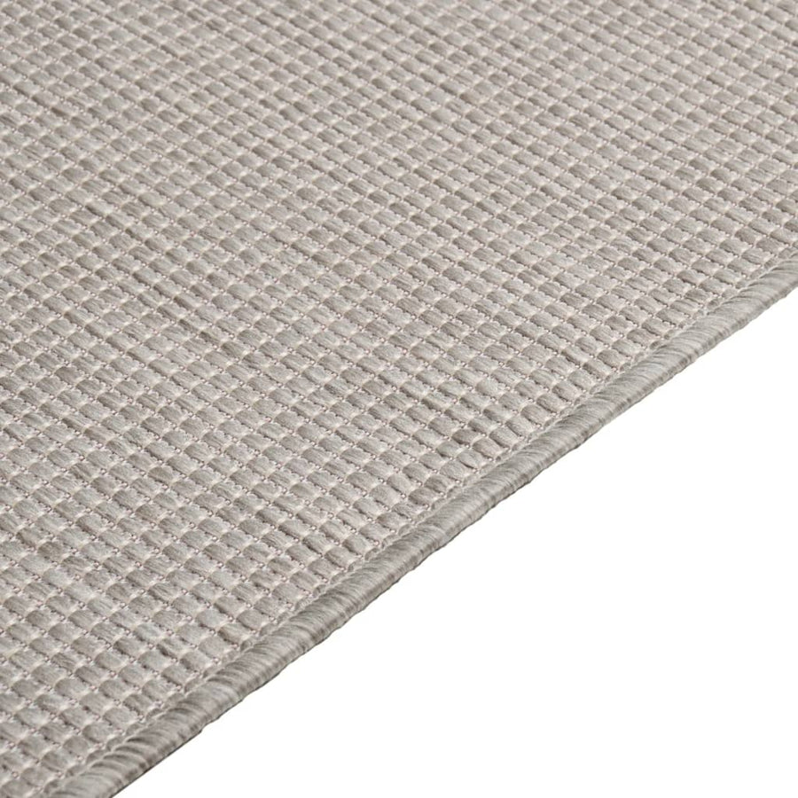 Buitenkleed Platgeweven 120 x 170 cm Taupe