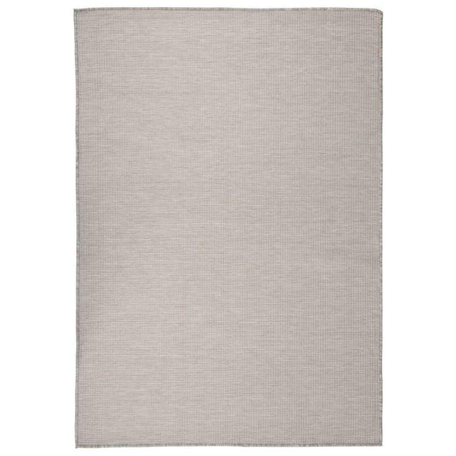 Buitenkleed Platgeweven 140 x 200 cm Taupe