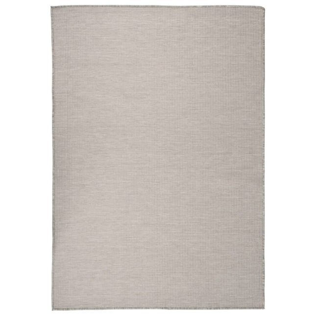 Buitenkleed Platgeweven 160 x 230 cm Taupe