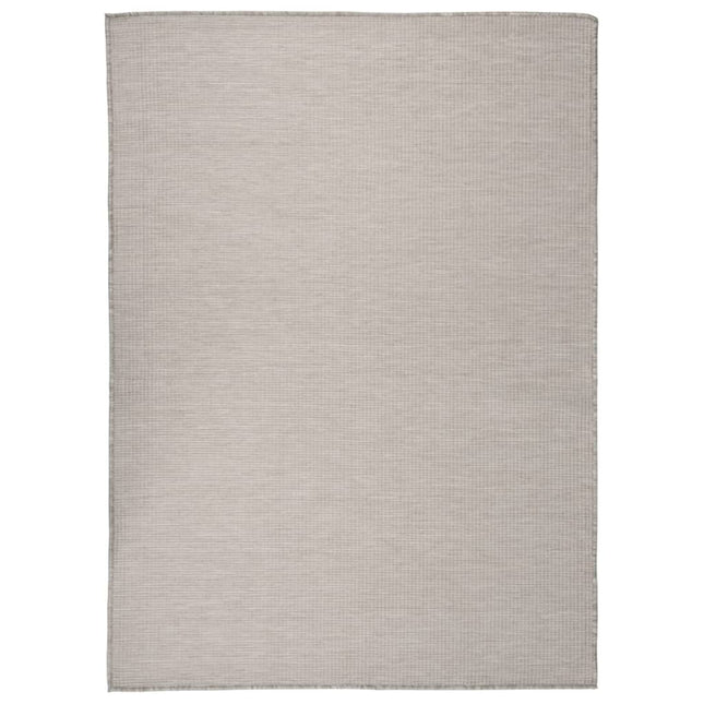 Buitenkleed Platgeweven 200 x 280 cm Taupe