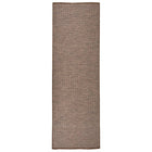 Buitenkleed platgeweven 80x250 cm bruin