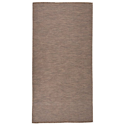 Buitenkleed Platgeweven 100X200 Cm Bruin 100 x 200 cm