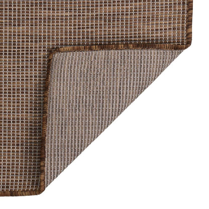 Buitenkleed Platgeweven 100X200 Cm Bruin 100 x 200 cm