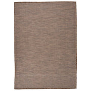 Flat-woven outdoor rug 140x200 cm brown