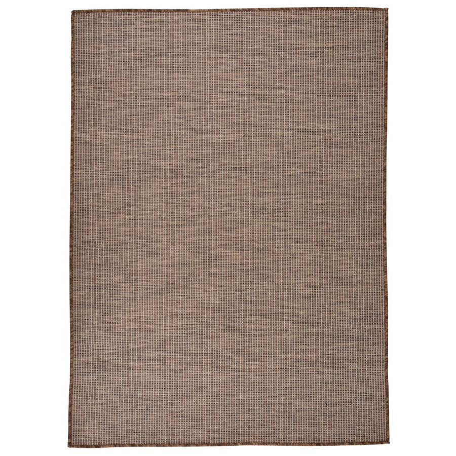 Buitenkleed Platgeweven 200 x 280 cm Bruin
