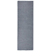 Buitenkleed platgeweven 80x250 cm blauw