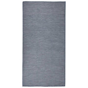 Buitenkleed 100x200 cm platgeweven blauw