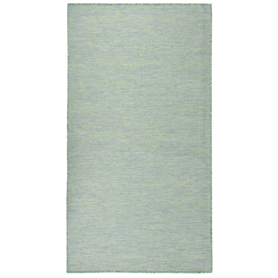 Buitenkleed platgeweven 80x150 cm turquoise