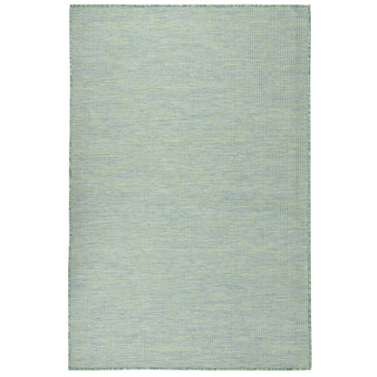 Buitenkleed platgeweven 120x170 cm turquoise