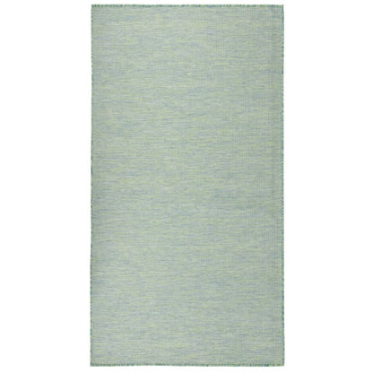 Buitenkleed platgeweven 140x200 cm turquoise