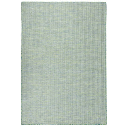 Buitenkleed Platgeweven 160 x 230 cm Turquoise