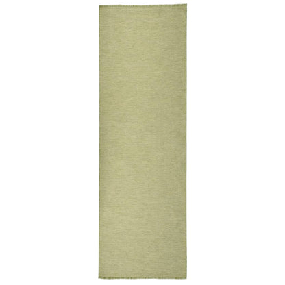 Buitenkleed platgeweven 80x250 cm groen
