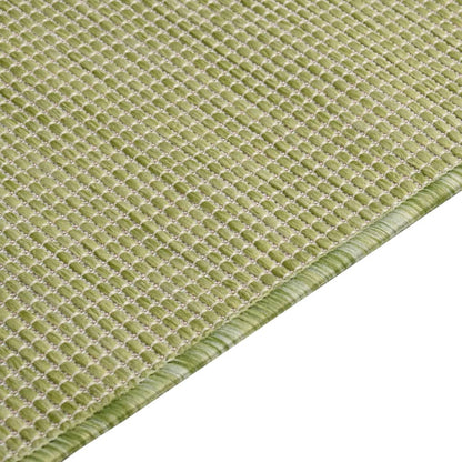 Buitenkleed Platgeweven 200 x 280 cm Groen