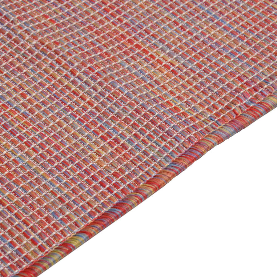 Buitenkleed platgeweven 100x200 cm rood