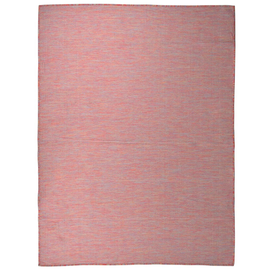 Buitenkleed platgeweven 120x170 cm rood