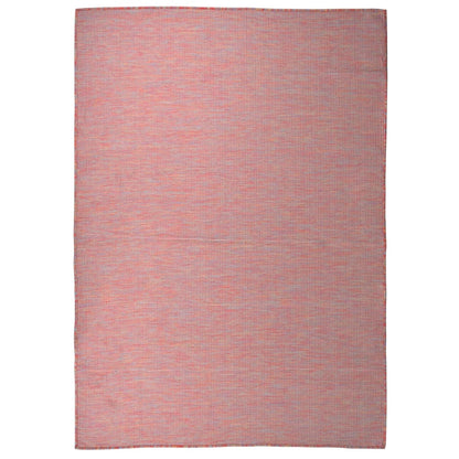 Buitenkleed platgeweven 140x200 cm rood