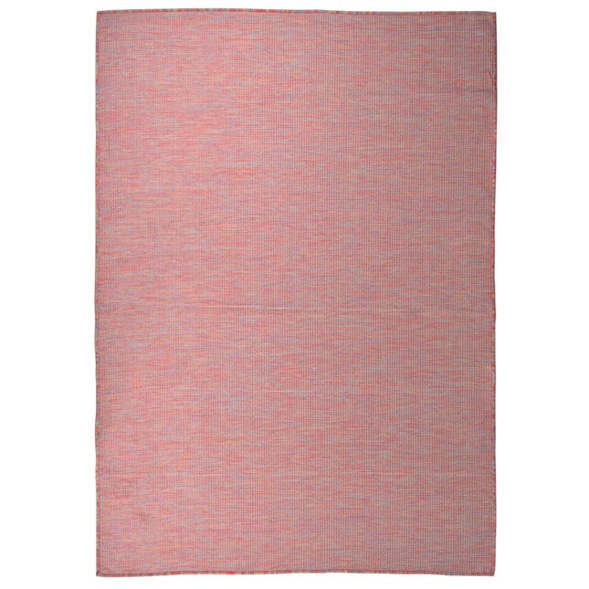 Buitenkleed Platgeweven 140 x 200 cm Rood