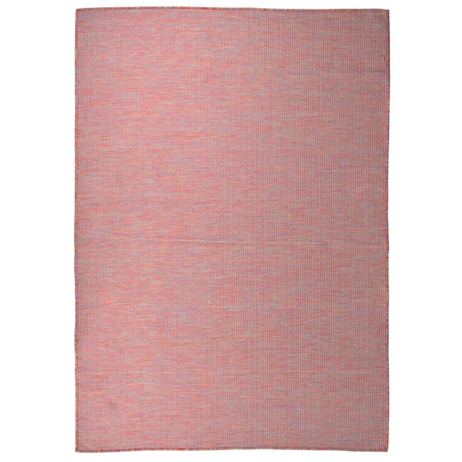 Buitenkleed platgeweven 140x200 cm rood