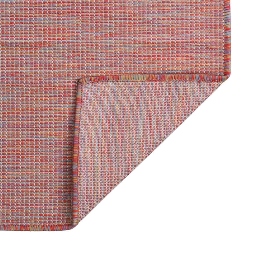 Buitenkleed platgeweven 200x280 cm rood