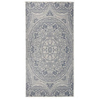 Buitentapijt platgeweven 100x200 cm blauw