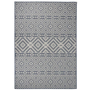 Buitenkleed 120x170 cm geometrisch blauw