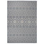 Buitenkleed 160x230 cm blauw patroon