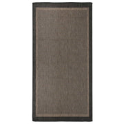 Buitenkleed 100x200 cm donkerbruin platgeweven