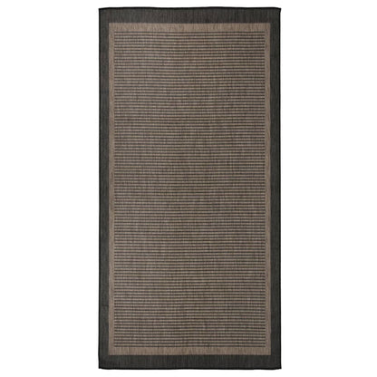 Buitenkleed Platgeweven 100X200 Cm Donkerbruin 100 x 200 cm