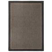 Buitenkleed 140x200 cm platgeweven donkerbruin polypropyleen