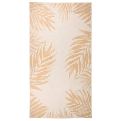 Buitenkleed Met Platgeweven 80 x 150 cm Bladpatroon