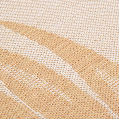 Buitenkleed Met Platgeweven 80 x 150 cm Bladpatroon