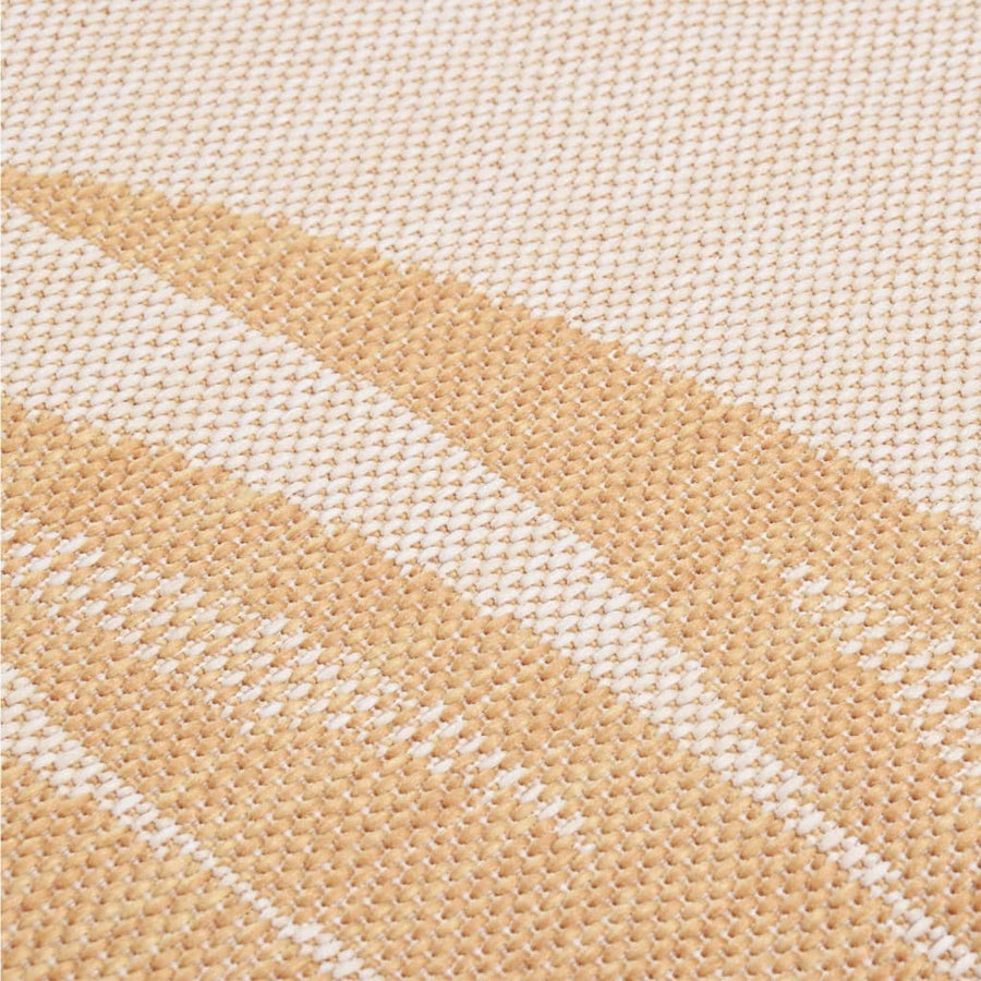 Buitenkleed Met Platgeweven 80 x 250 cm Bladpatroon