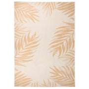 Outdoor rug with leaf pattern flat-woven 120x170 cm