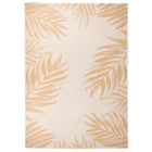 Outdoor rug with leaf pattern flat woven 140x200 cm