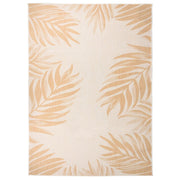 Buitenkleed 200x280 cm bladpatroon geel