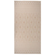Buitenkleed platgeweven 100x200 cm bruin patroon