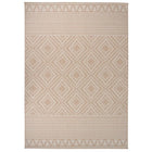 Outdoor rug with flat-woven pattern 120x170 cm brown