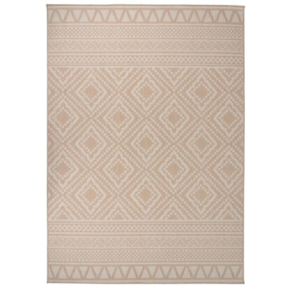 Buitenkleed Met Patroon Platgeweven 120X170 Cm Bruin