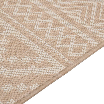 Buitenkleed Met Patroon Platgeweven 120X170 Cm Bruin