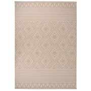 Buitenkleed 140x200 cm platgeweven bruin patroon