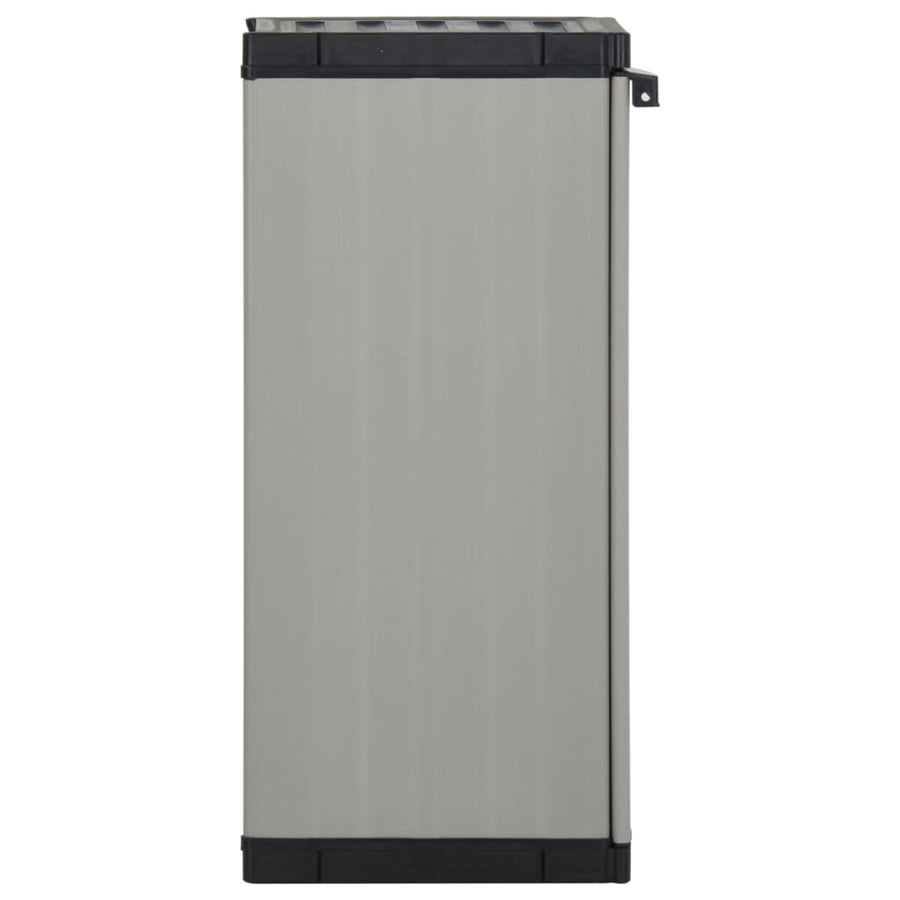 Tuinkast Met 1 Schap 35X40X85 Cm Grijs En Zwart