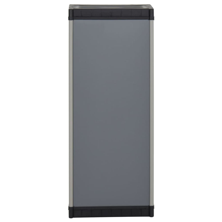 Tuinkast Met 1 Schap 35X40X85 Cm Grijs En Zwart