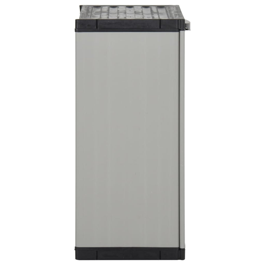 Tuinafvalkast 68X40X85 Cm Polypropeen Grijs En Zwart