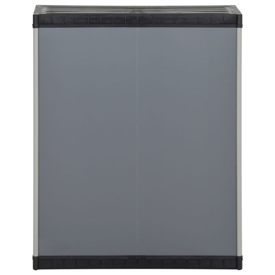Tuinafvalkast 68X40X85 Cm Polypropeen Grijs En Zwart