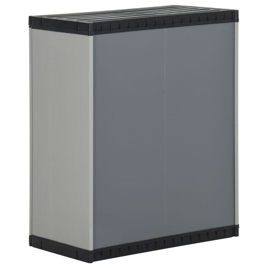 Tuinafvalkast 68X40X85 Cm Polypropeen Grijs En Zwart