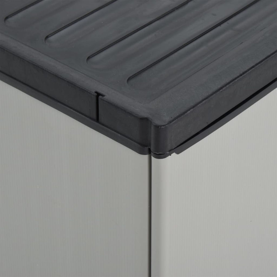 Tuinafvalkast 68X40X85 Cm Polypropeen Grijs En Zwart