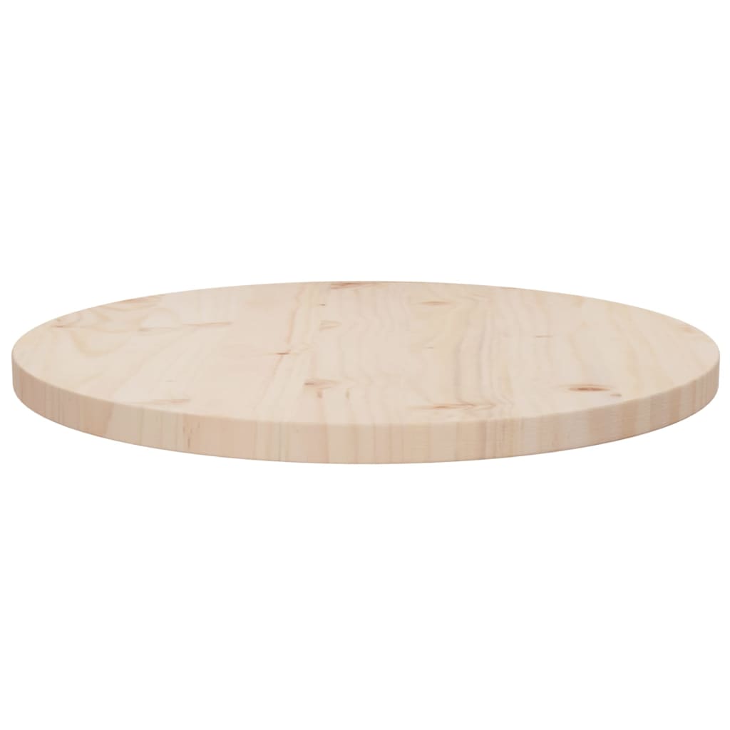 Tafelblad Ø50X2,5 Cm Massief Grenenhout Ø 50 x 2.5 cm Naturel