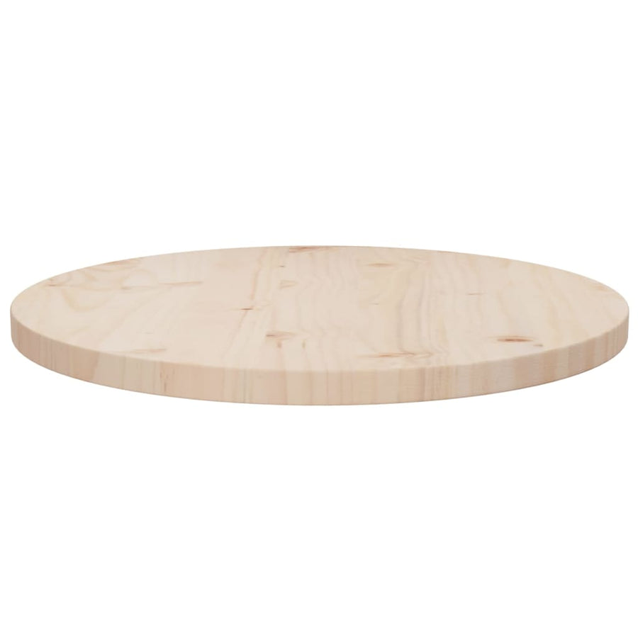 Tafelblad Ø50X2,5 Cm Massief Grenenhout Ø 50 x 2.5 cm Naturel