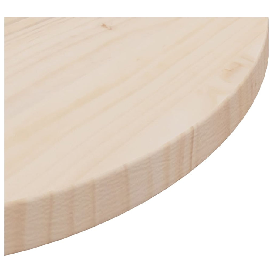 Tafelblad Ø50X2,5 Cm Massief Grenenhout Ø 50 x 2.5 cm Naturel