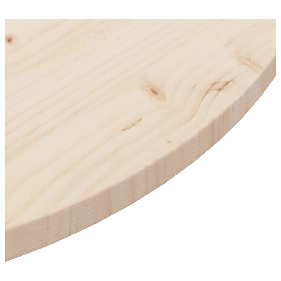Tafelblad Ø90X2,5 Cm Massief Grenenhout Ø 90 x 2.5 cm Naturel